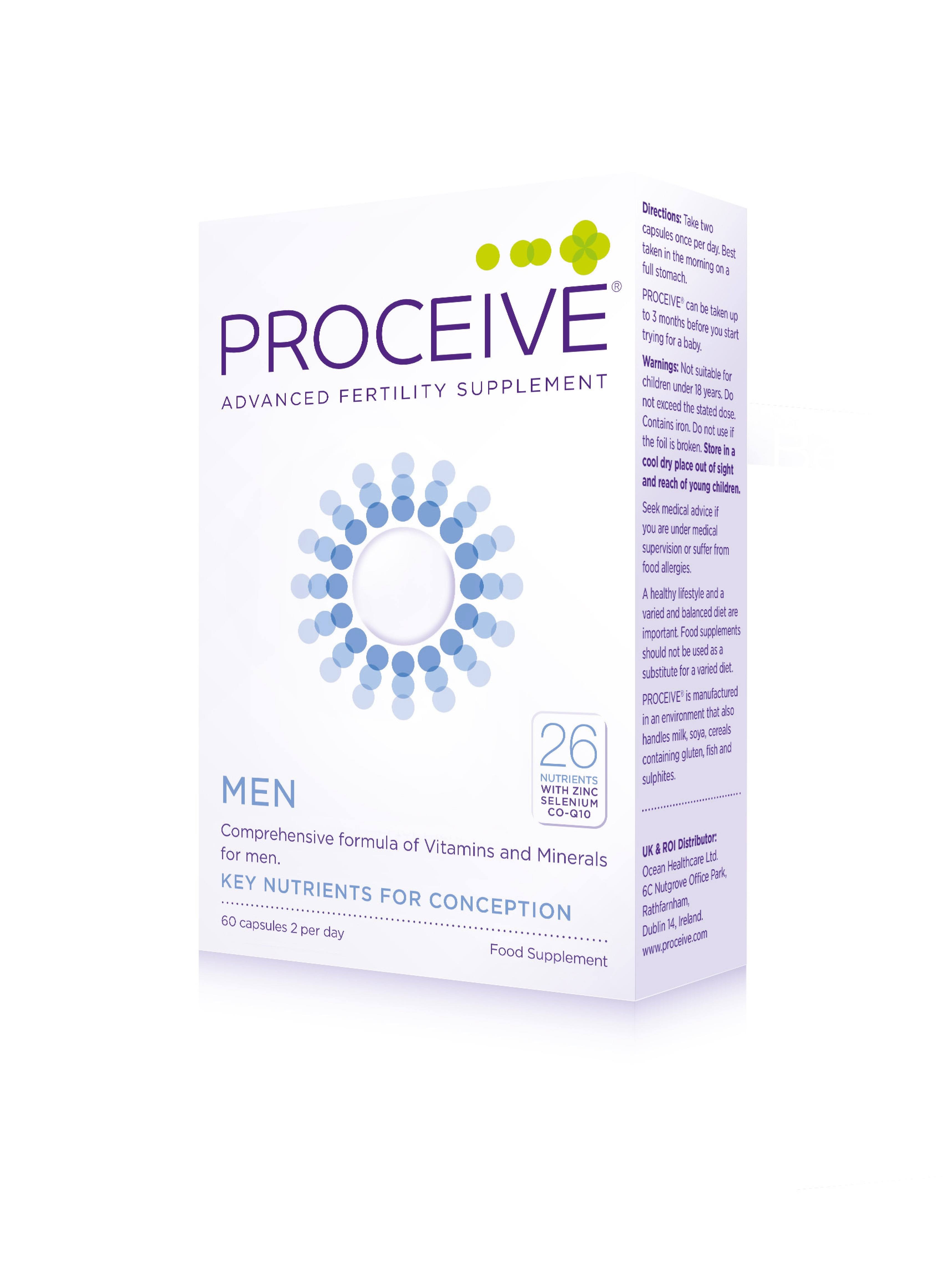 Proceive Conception For Men - Fertility Supplements - Vegetarian - 60 Capsules