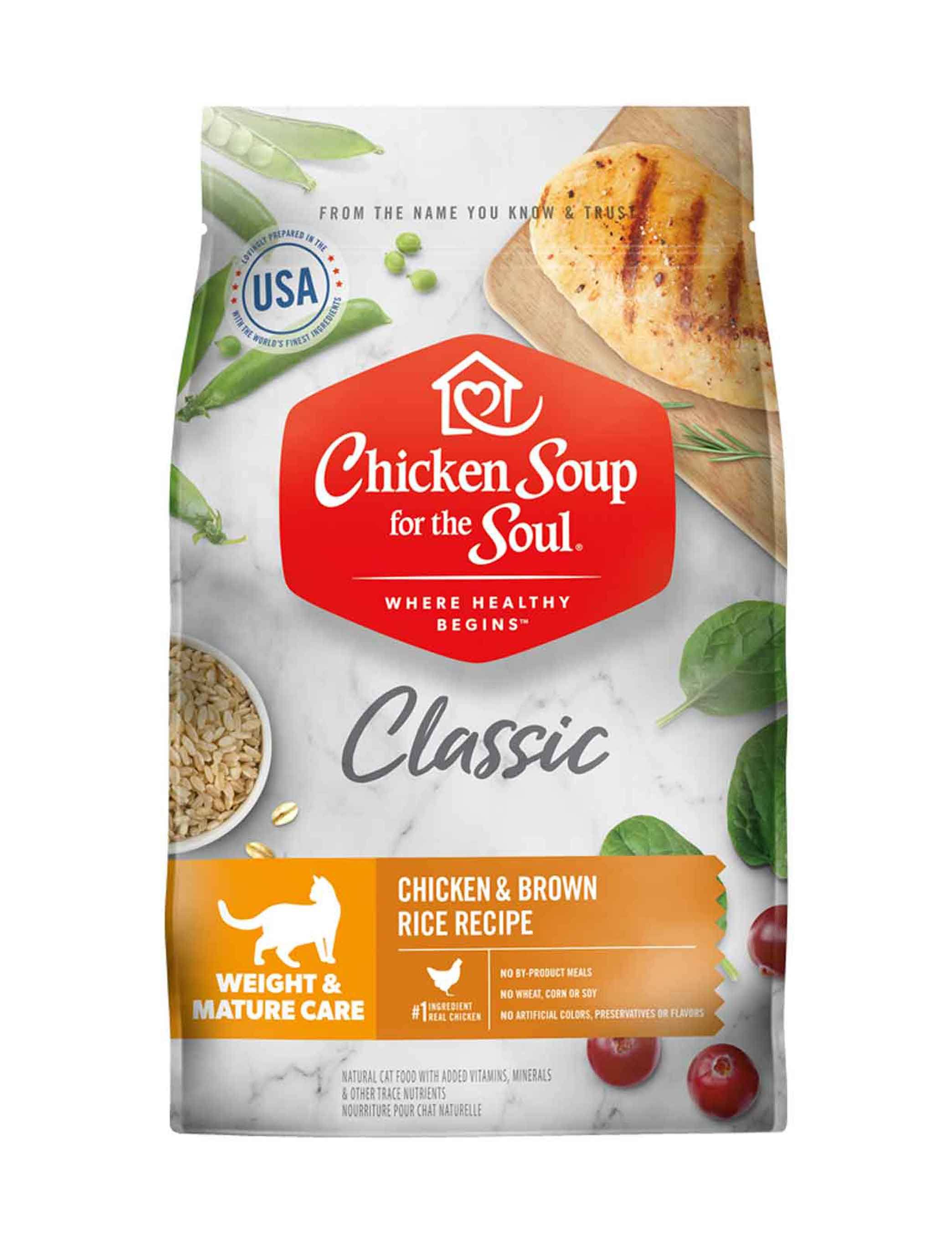 Chicken Soup for The Soul Weight & Mature Care Chicken & Brown Rice Recipe Dry Cat Food, 13.5-lb Bag