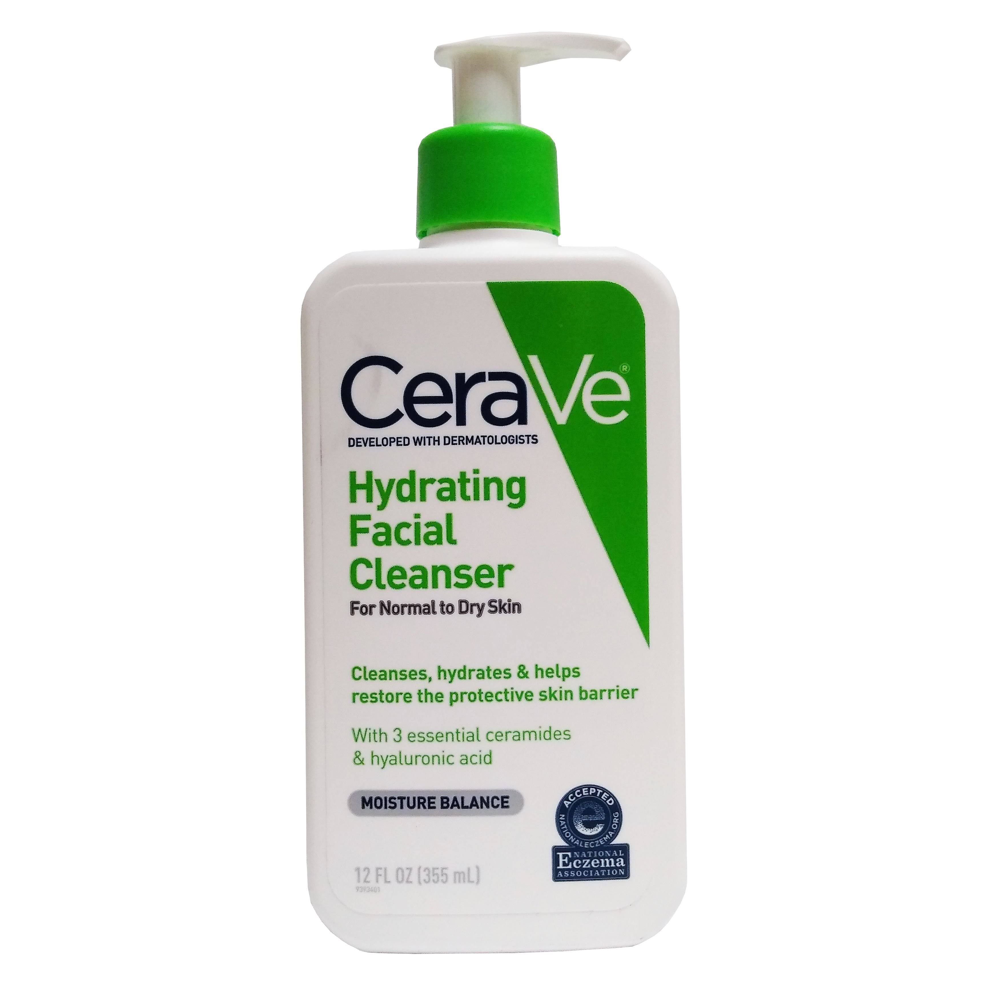 Cerave Hydrating Facial Cleanser - For Normal To Dry Skin, 12oz