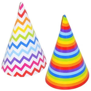 Case of Cone-Shaped Birthday Party Hats, 8-Ct. Packs (24 Units)