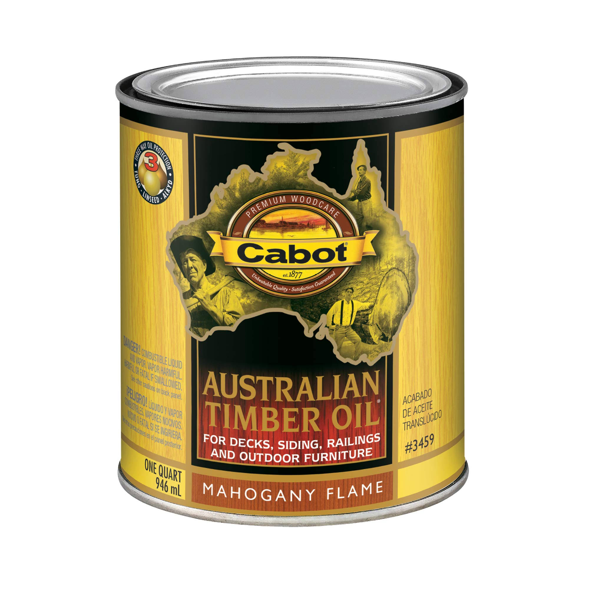 Cabot Australian Timber Oil - Mahogany Flame, 1qt