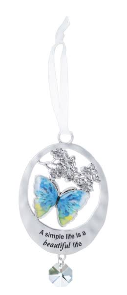 Ganz Butterfly Ornament - A Simple Life Is A Beautiful Life