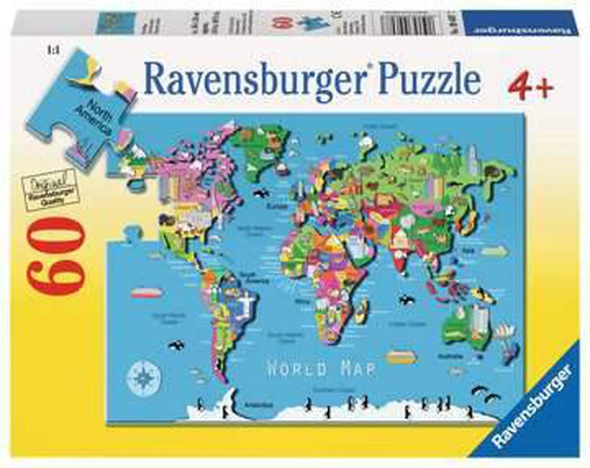 Ravensburger Puzzle - World Map, 60pcs