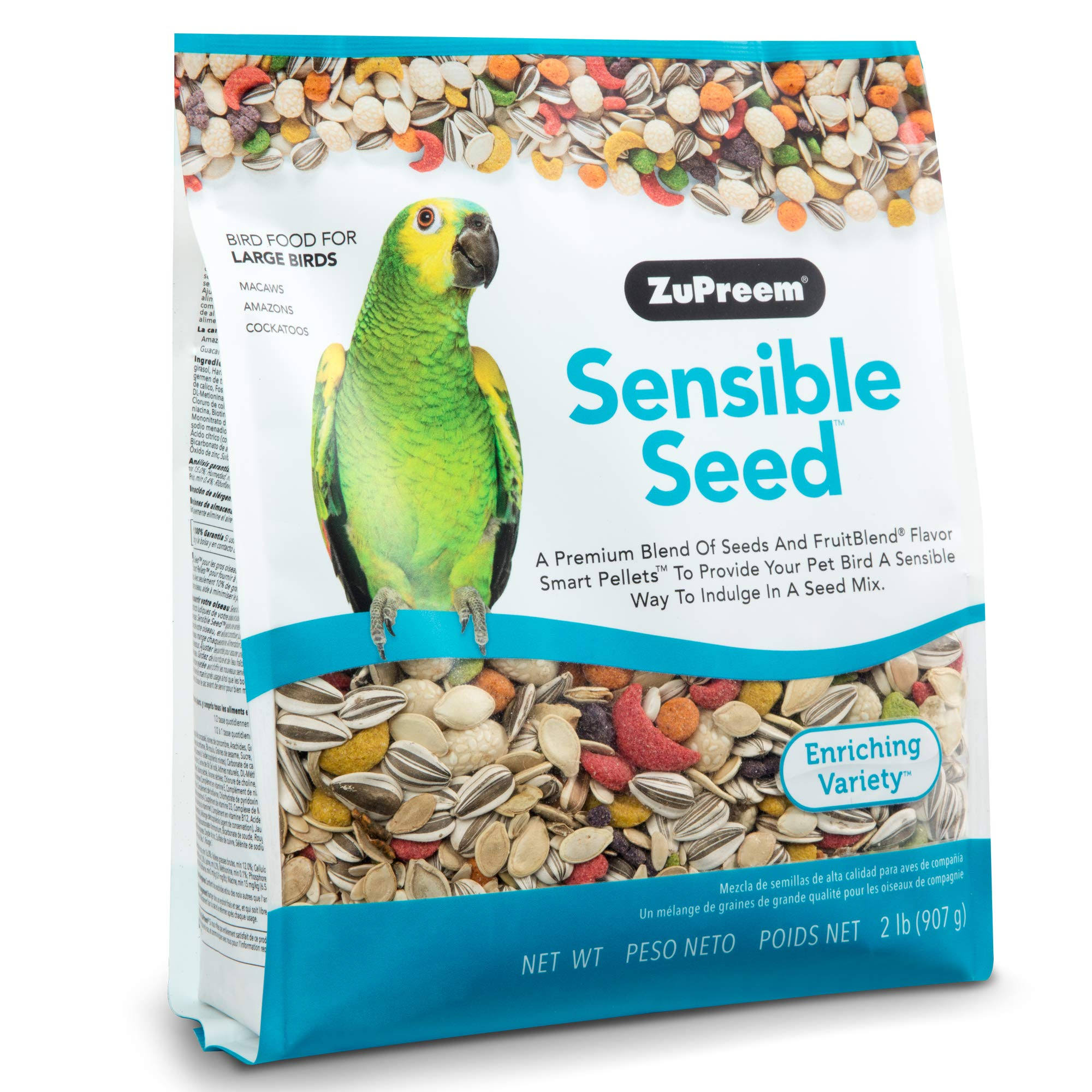 ZuPreem Sensible Seed Bird Food for Large Birds - 2lbs
