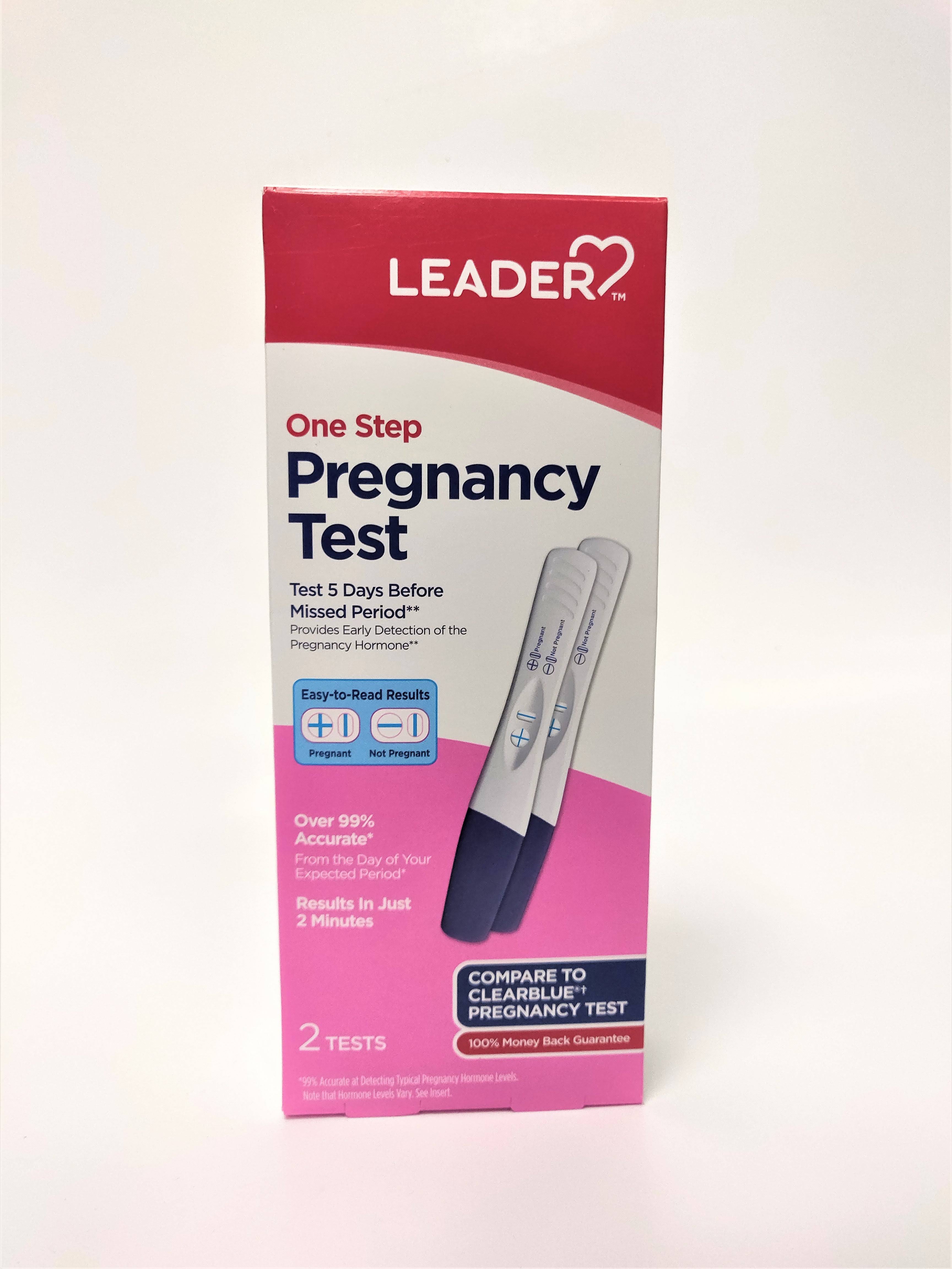 Leader One Step Pregnancy Test - 2 Tests Ki #5741863
