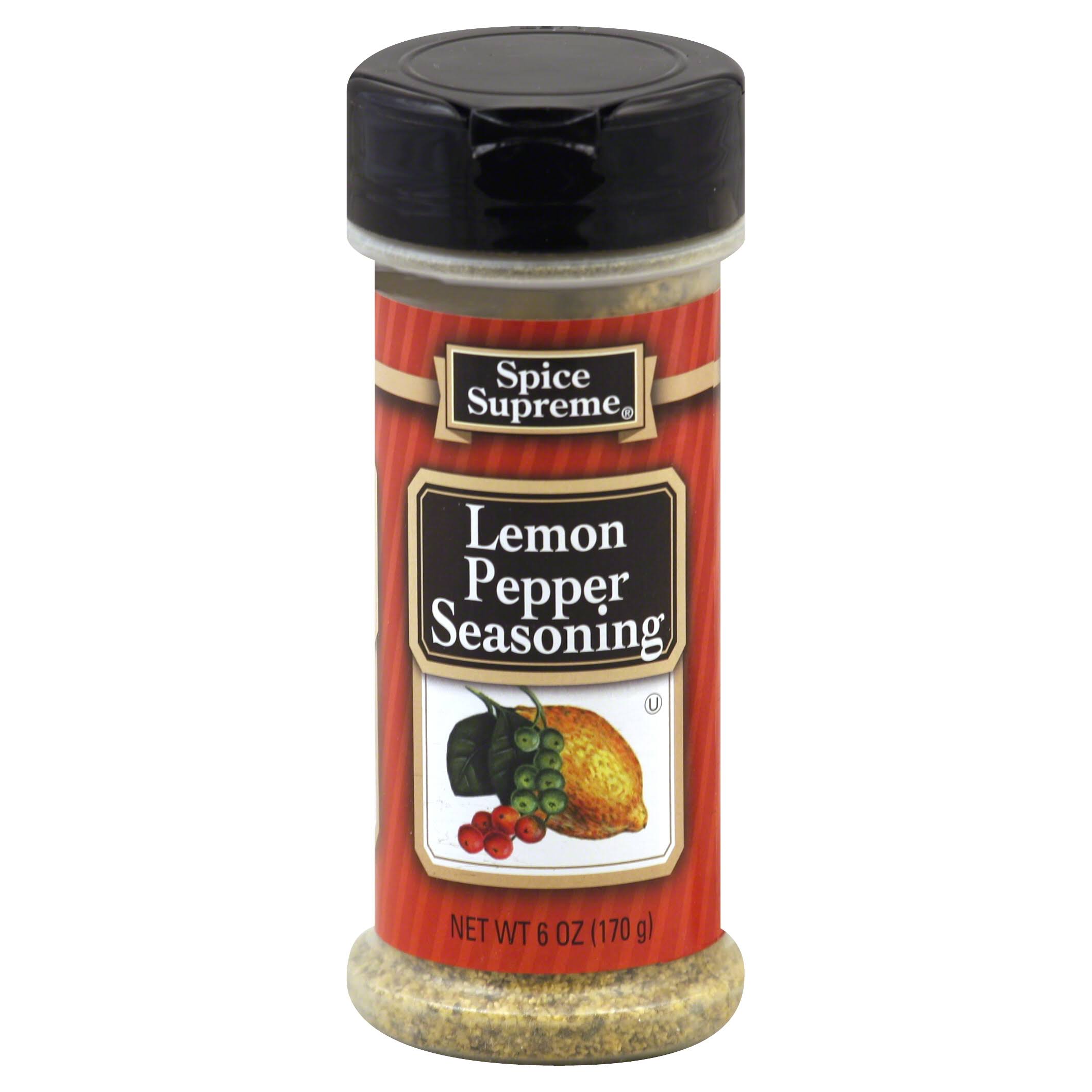 Spice Supreme Seasoning, Lemon Pepper - 6 oz