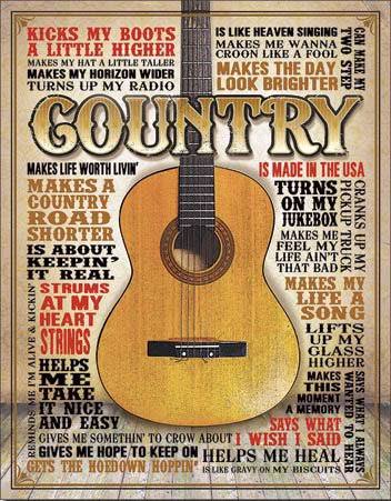 Metal Sign - Country (Made in America)