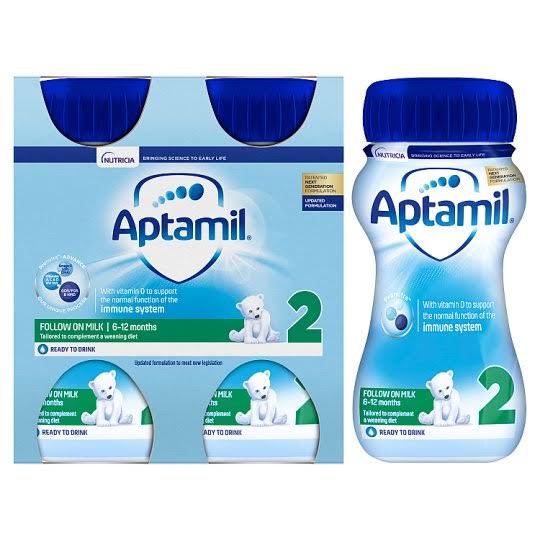 Aptamil 2 Follow On Baby Milk Formula - 200ml, 4pk