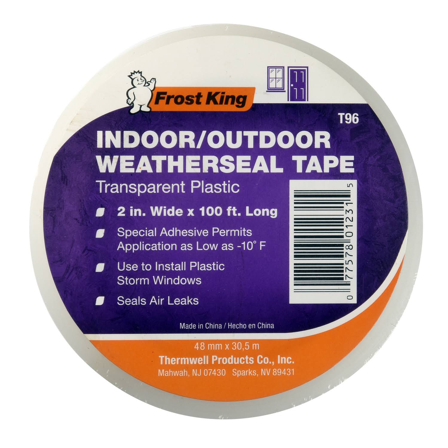 Frost King Indoor/Outdoor Weatherseal Tape - 2 in x 100 ft