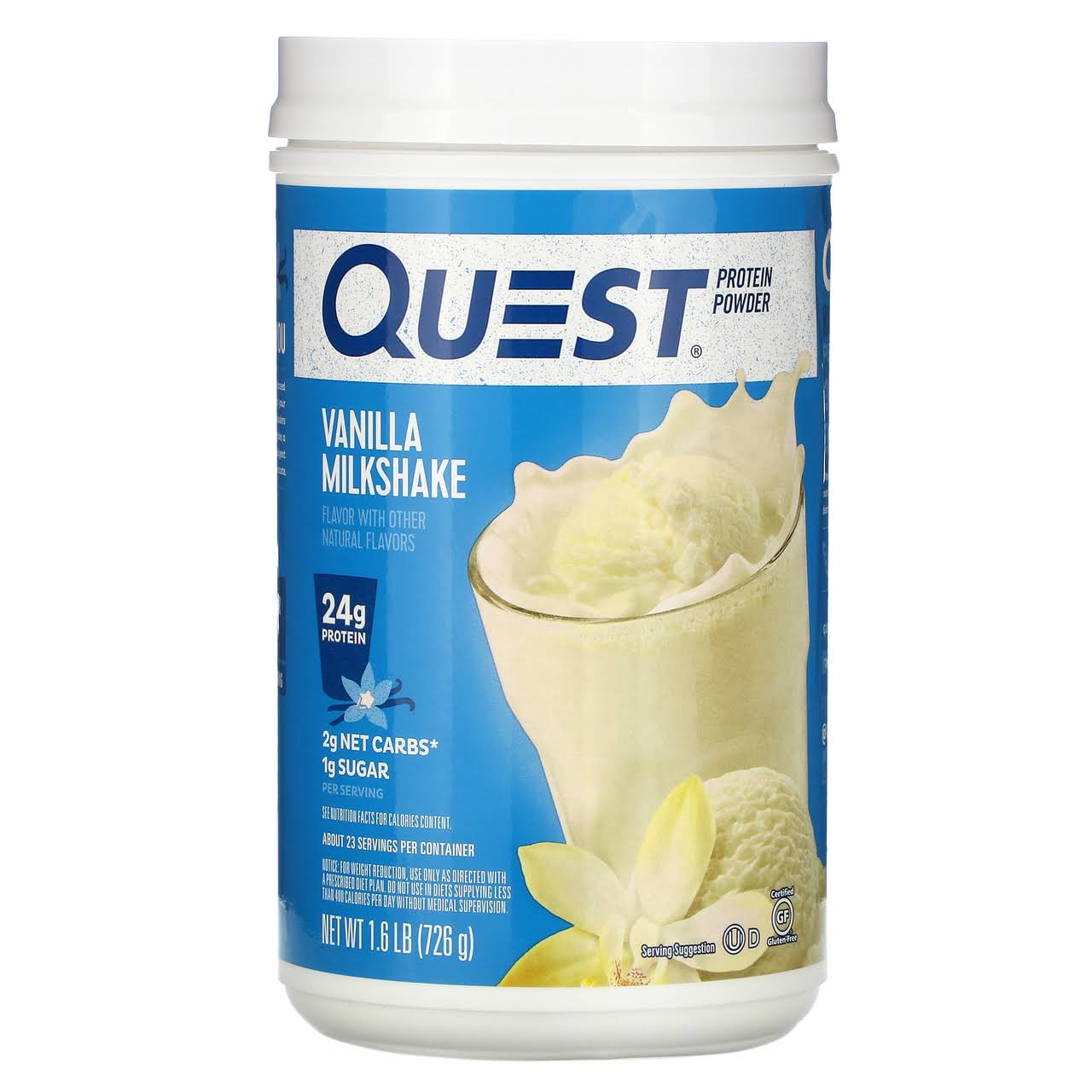 Quest Protein Powder - Vanilla Milkshake, 1.6lbs