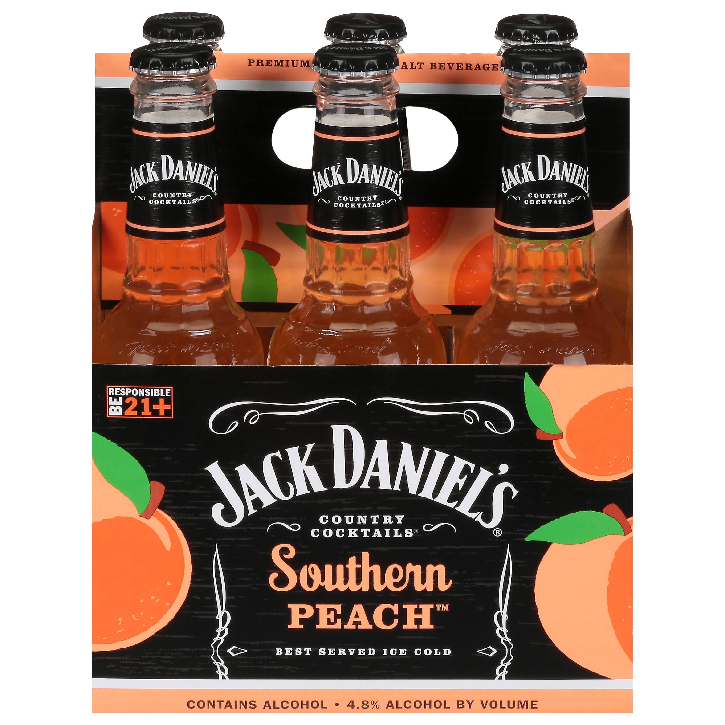 Jack Daniel's Country Cocktails Southern Peach Malt Beverage - 10oz, x6