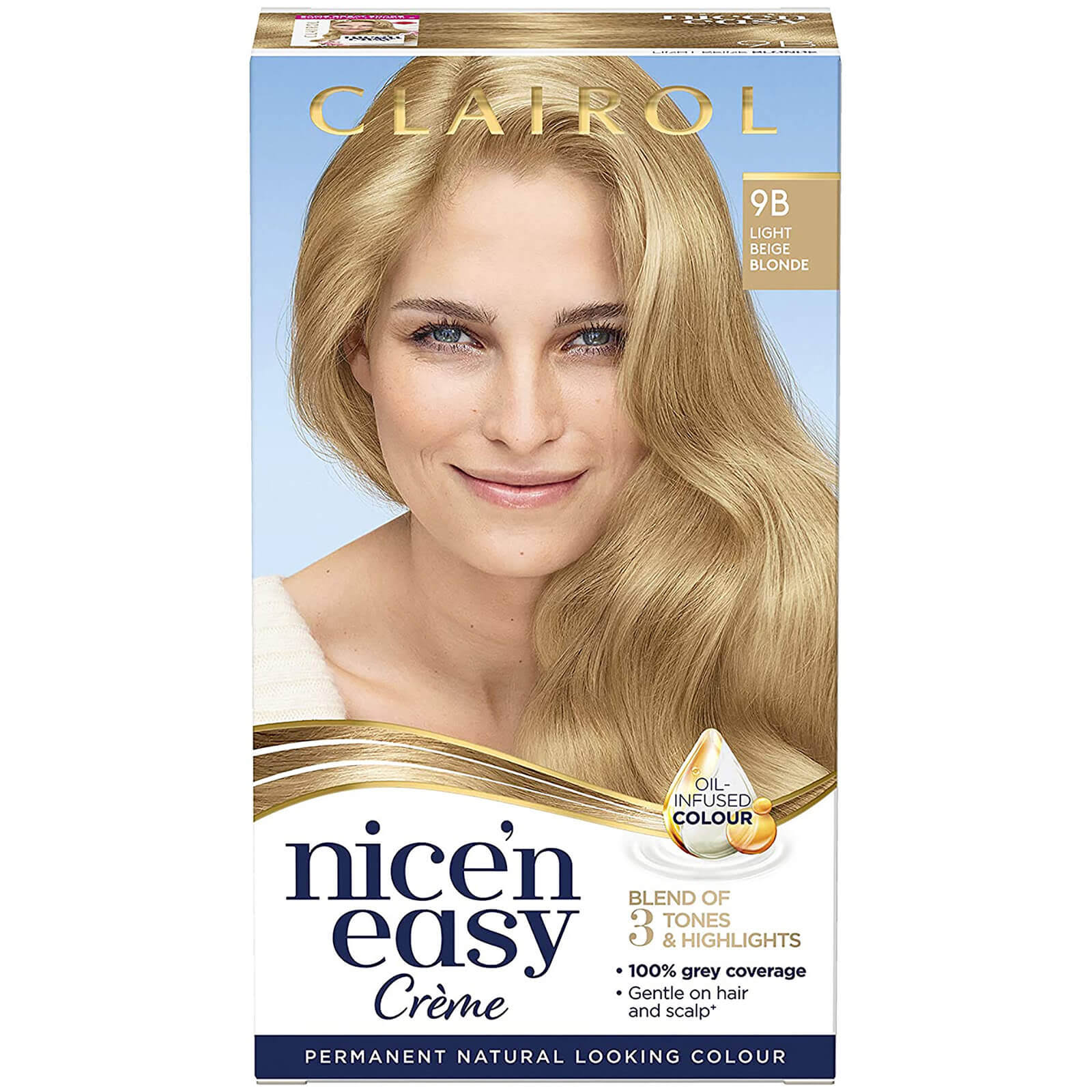 Nice'n Easy Permanent Hair Dye - 9B Light Beige Blonde