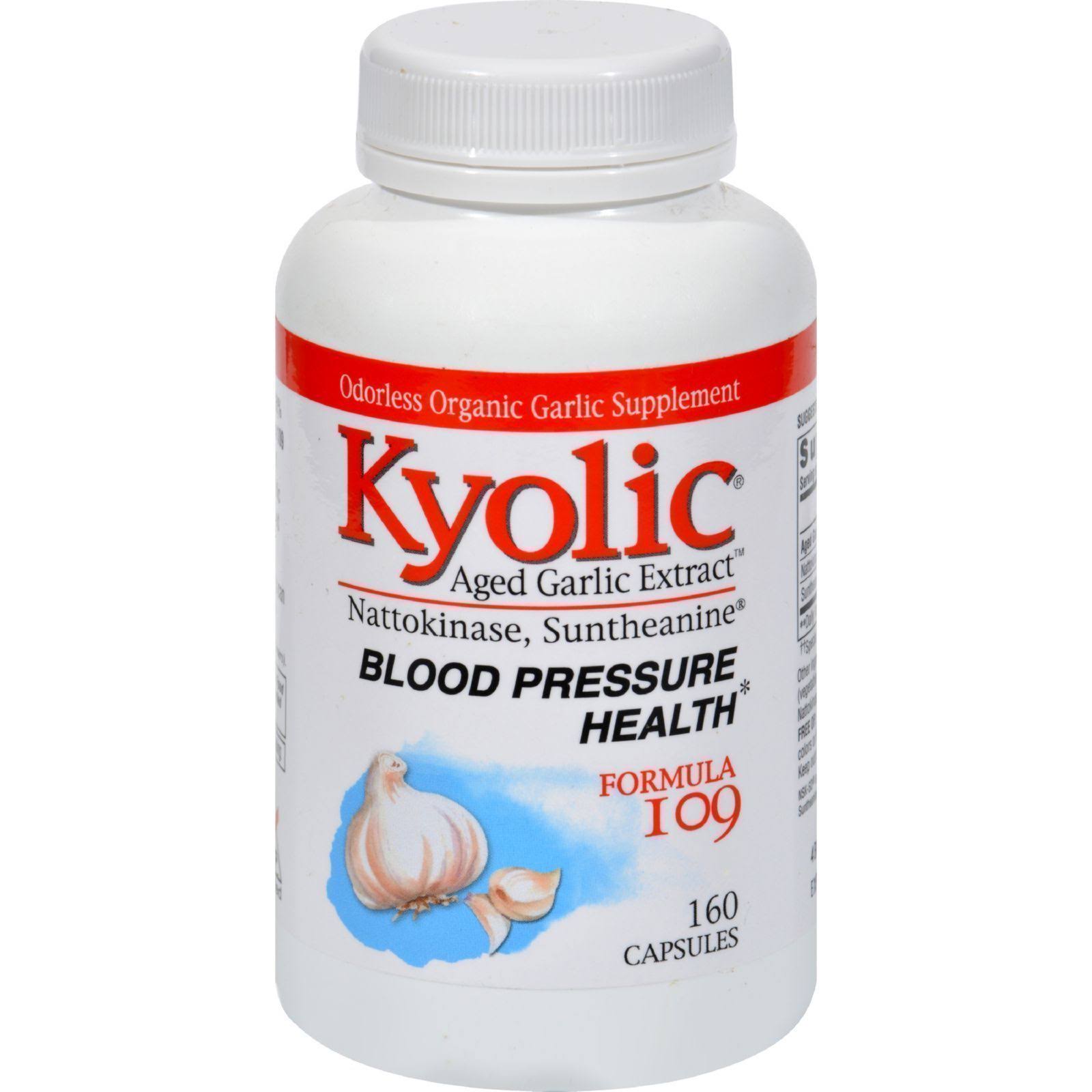 Kyolic Formula 109 Aged Garlic Extract Supplement - 160 Capsules