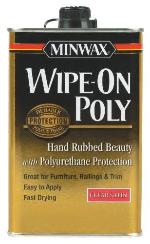 Minwax Wipe-On Poly Finish - Clear Satin, 1 Pint