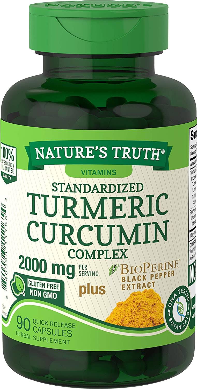 Nature's Truth Standardized Turmeric Curcumin Complex - 2000 mg, 90 Caps