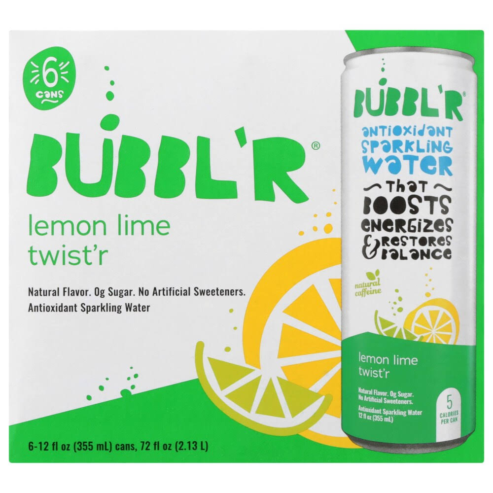 Bubbl'r Lemon Lime Twist'r Antioxidant Sparkling Water
