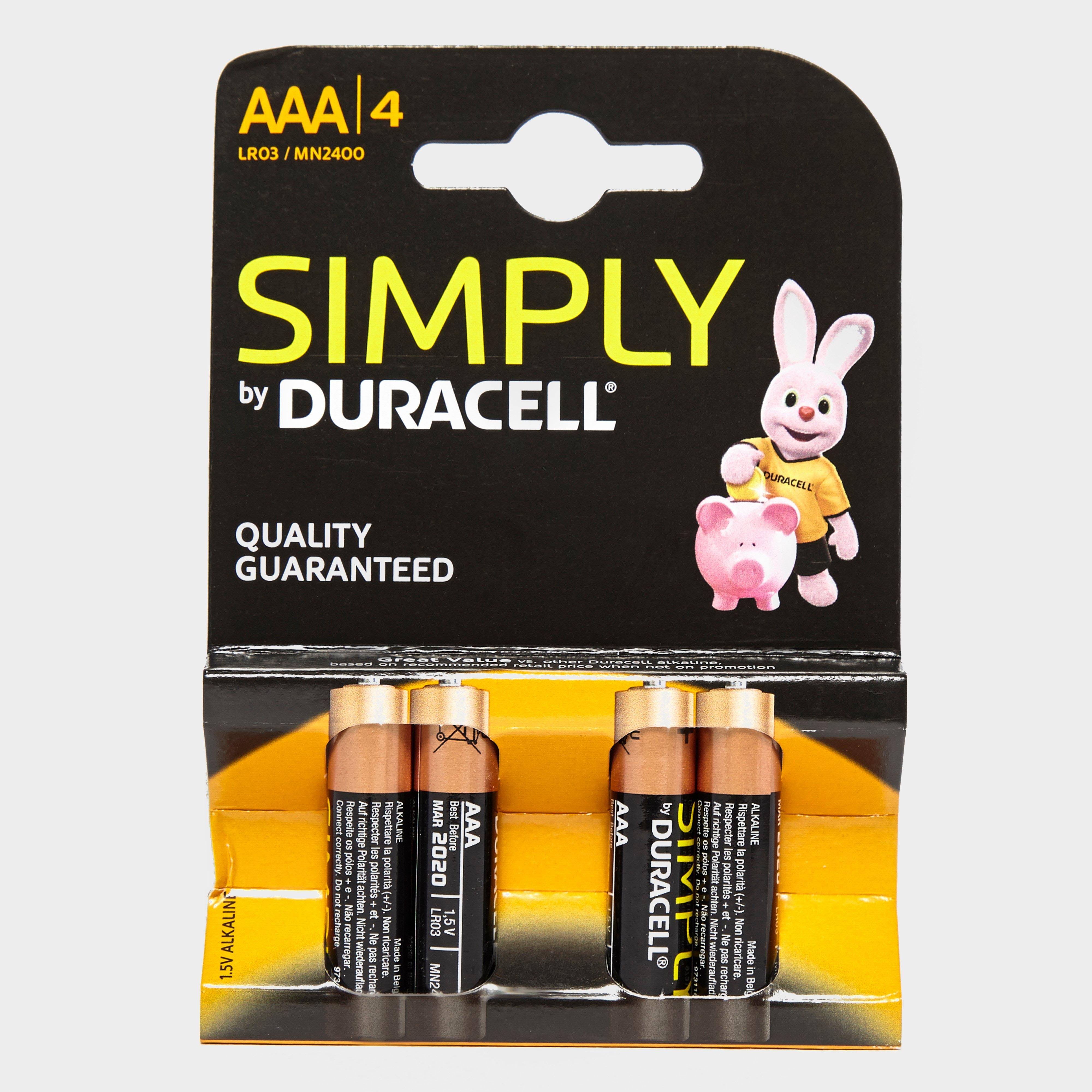 Duracell Simply AAA Alkaline Batteries - 4pk