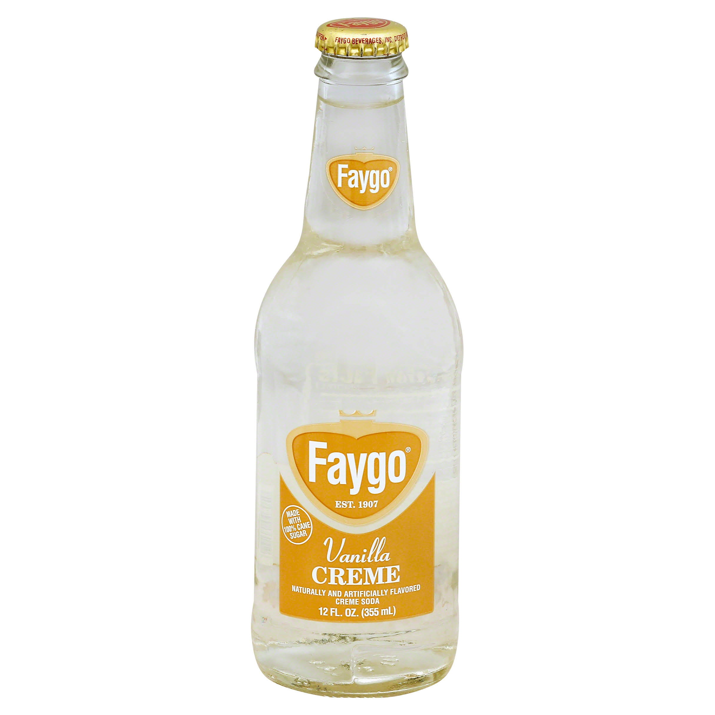 Faygo Vanilla Cream Soda - 12 fl oz bottle