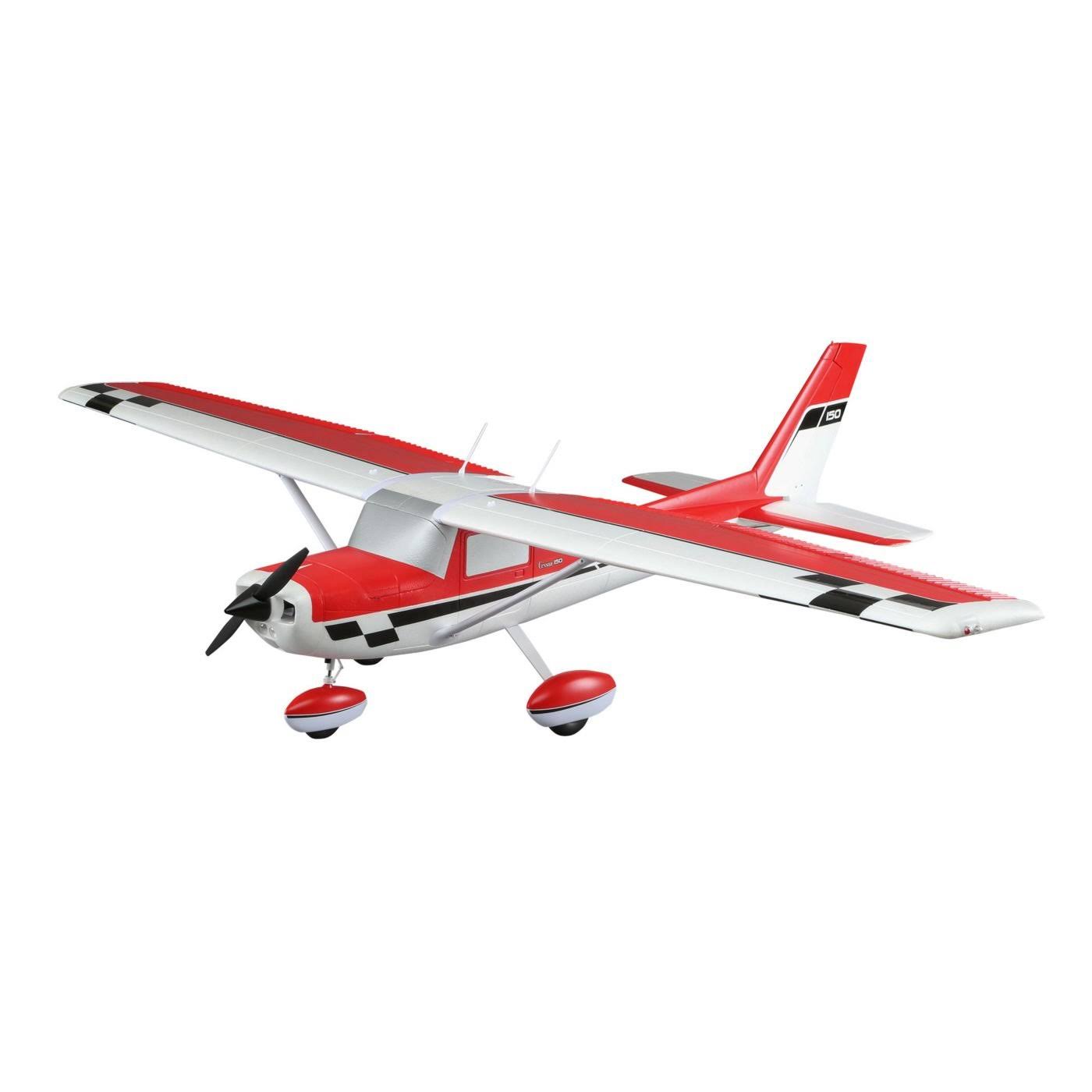 E-Flite EFL1450 Carbon-Z Cessna 150 BNF Basic RC Plane - Red/White, 2.1m
