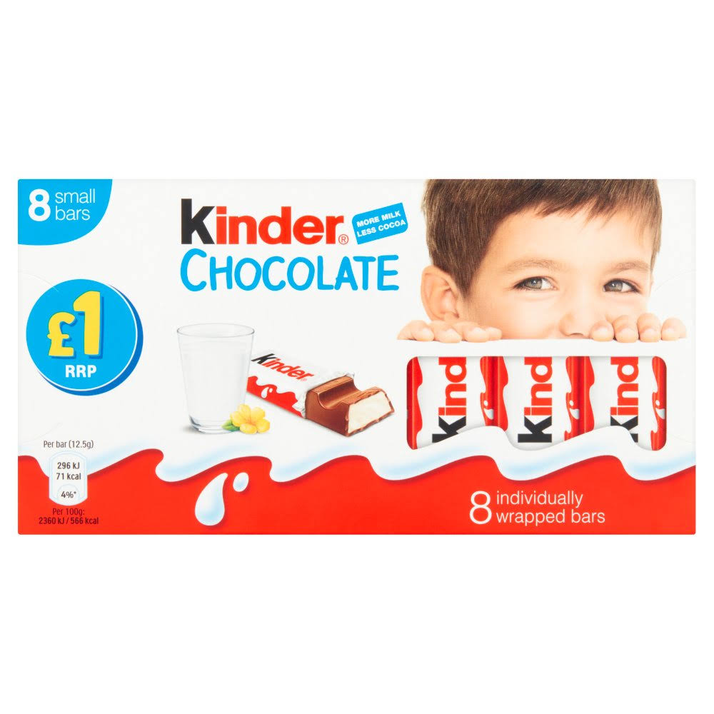 Kinder Chocolate Bars - 8ct