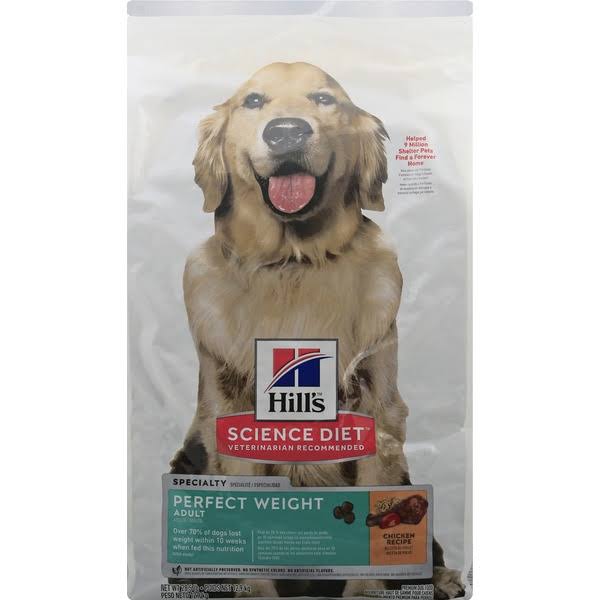 Hill's Science Diet Adult Perfect Weight Dry Dog Food - Chicken Recipe, 28.5lbs