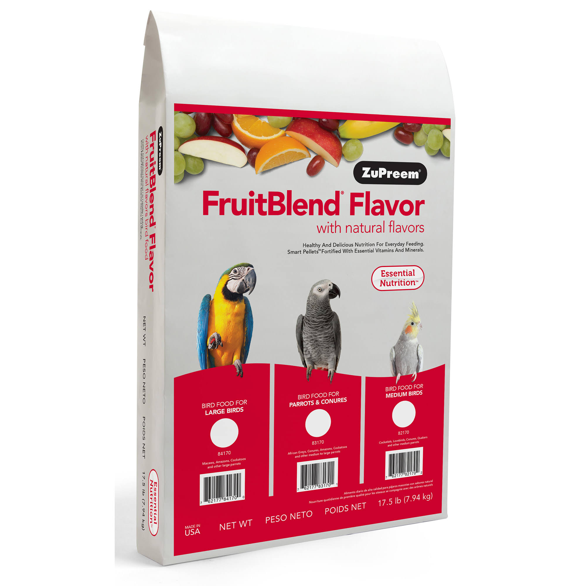 ZuPreem Fruitblend Premium Daily Cockatiel Bird Food - 17.5 lbs