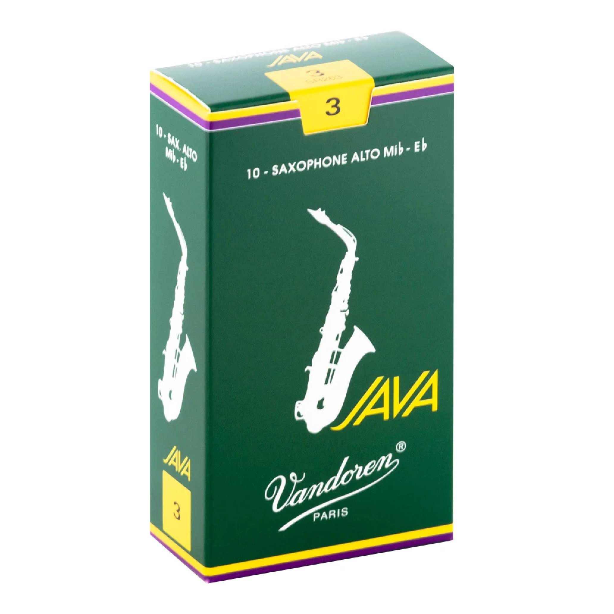 Vandoren Alto Sax Java Reeds - Strength 3, Box of 10