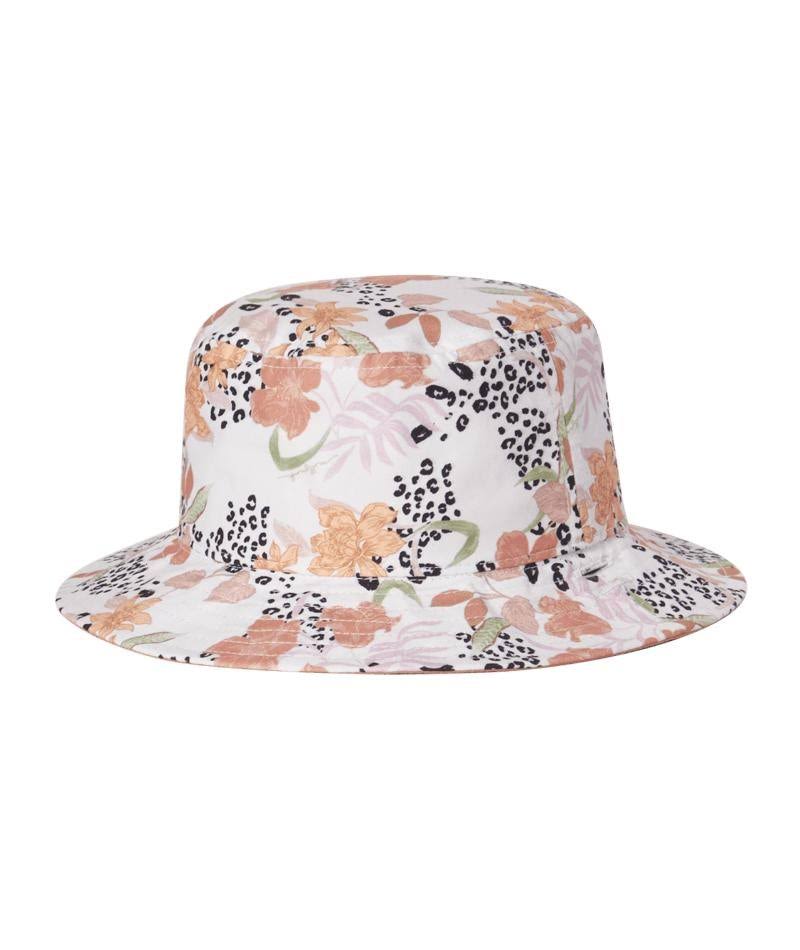 Millymook Baby Girl's Bucket Hat - Bonnie, Large / Cream/Pink
