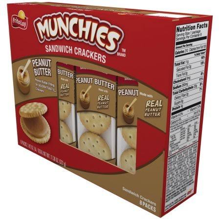 Munchies Peanut Butter on Toast Sandwich Crackers - 8 Pack