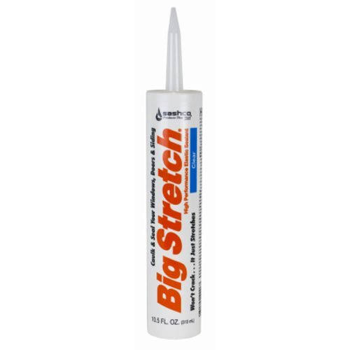 Sashco Big Stretch Acrylic Latex High Performance Caulking Sealant - 10.5oz Cartridge, Clear