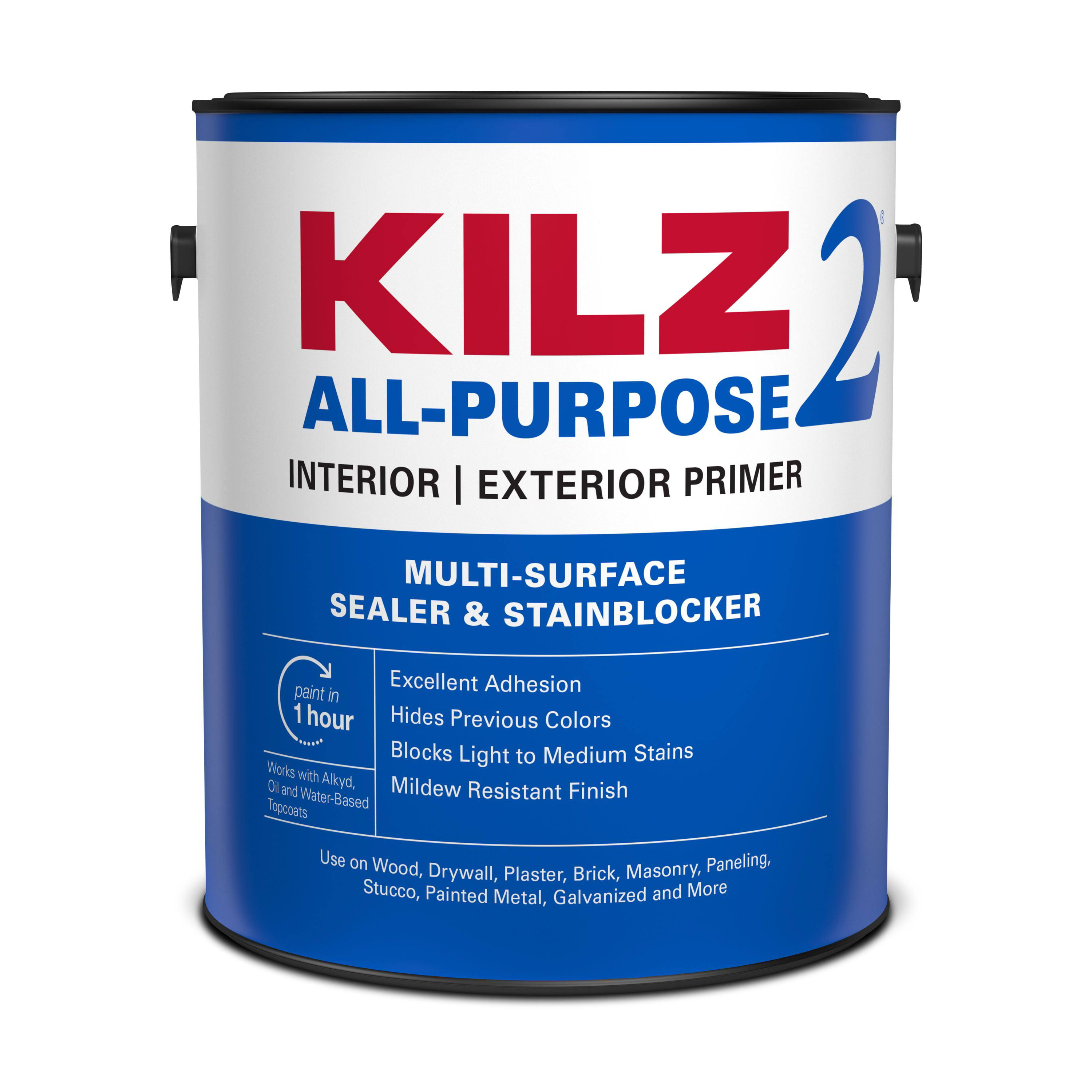 Kilz 2 Water-Based Multi-Purpose Latex Primer and Sealer - White, 1gal