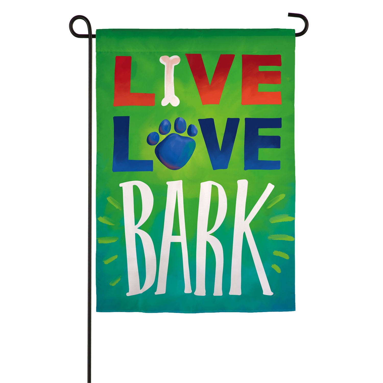 Live Love Bark Garden Suede Flag