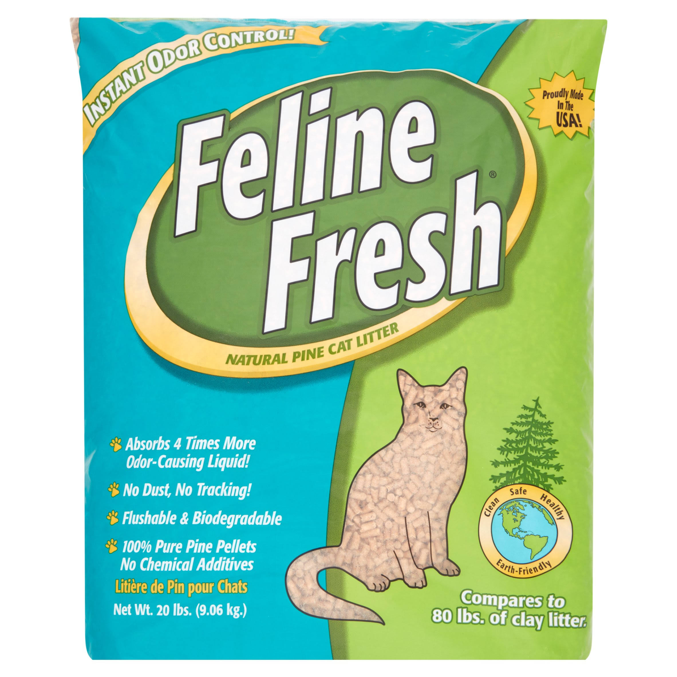 Feline Fresh Natural Pine Cat Litter - 20lbs