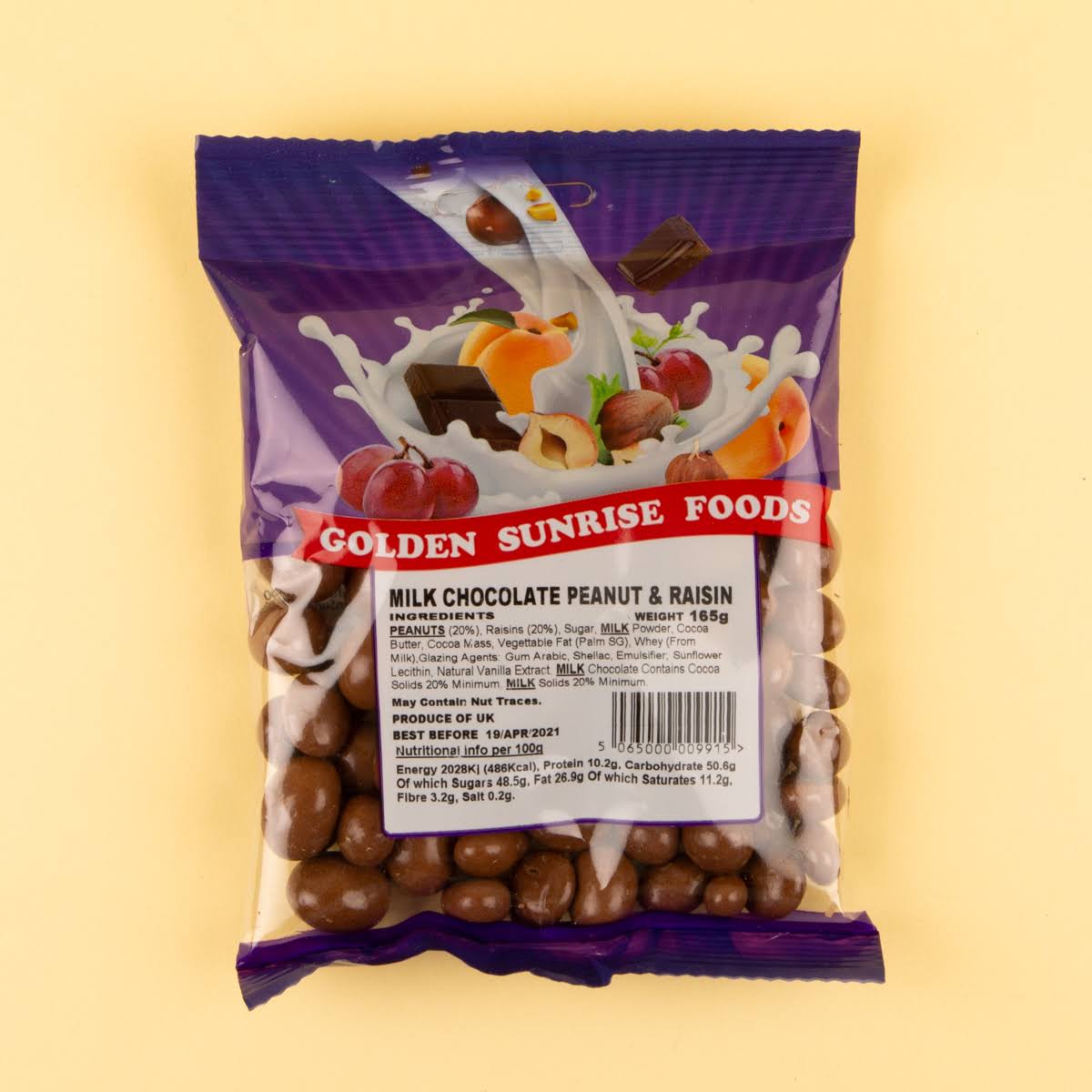 Golden Sunrise Milk Chocolate Peanuts & Raisin Mix 165g