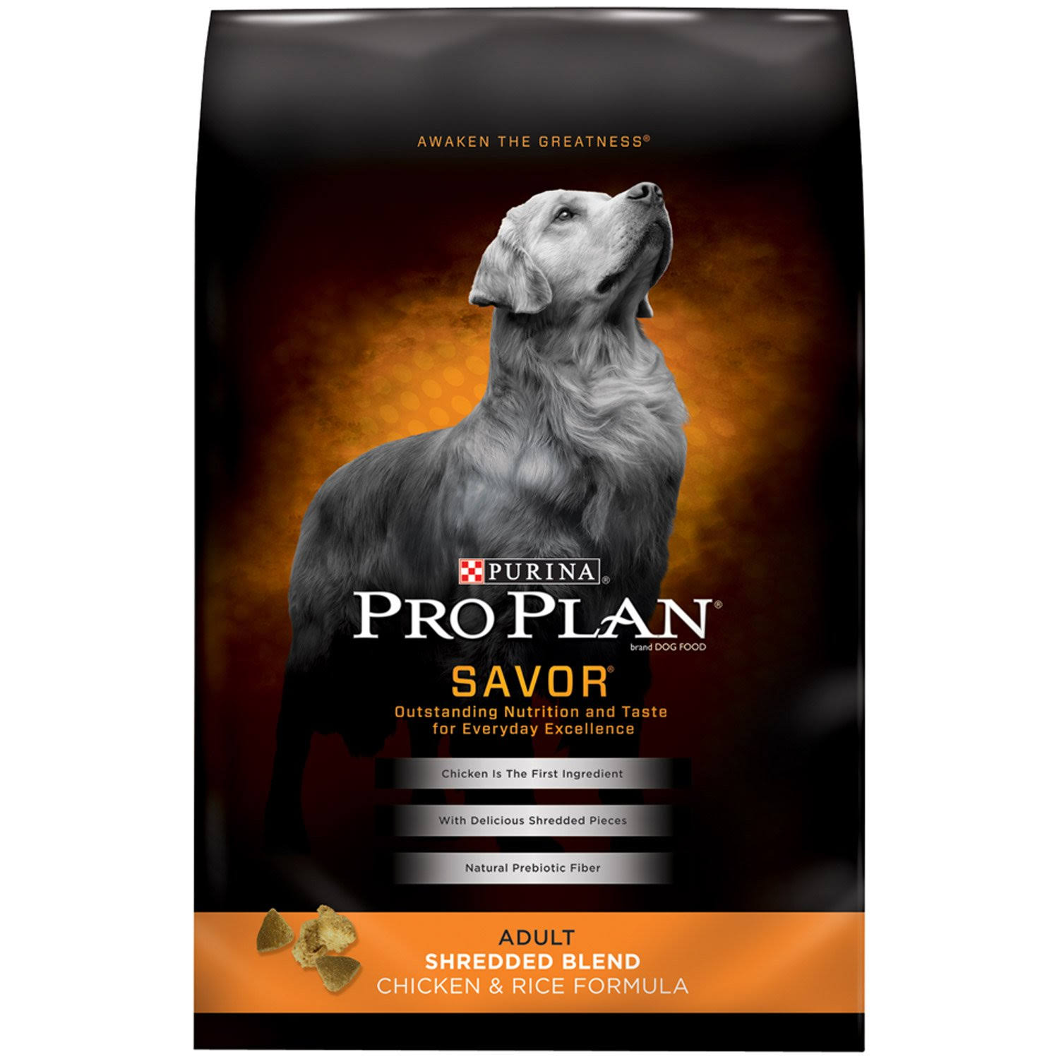 Purina Pro Plan Savor Dry Dog Food - Shredded Blend, Adult, Chicken and Rice Formula