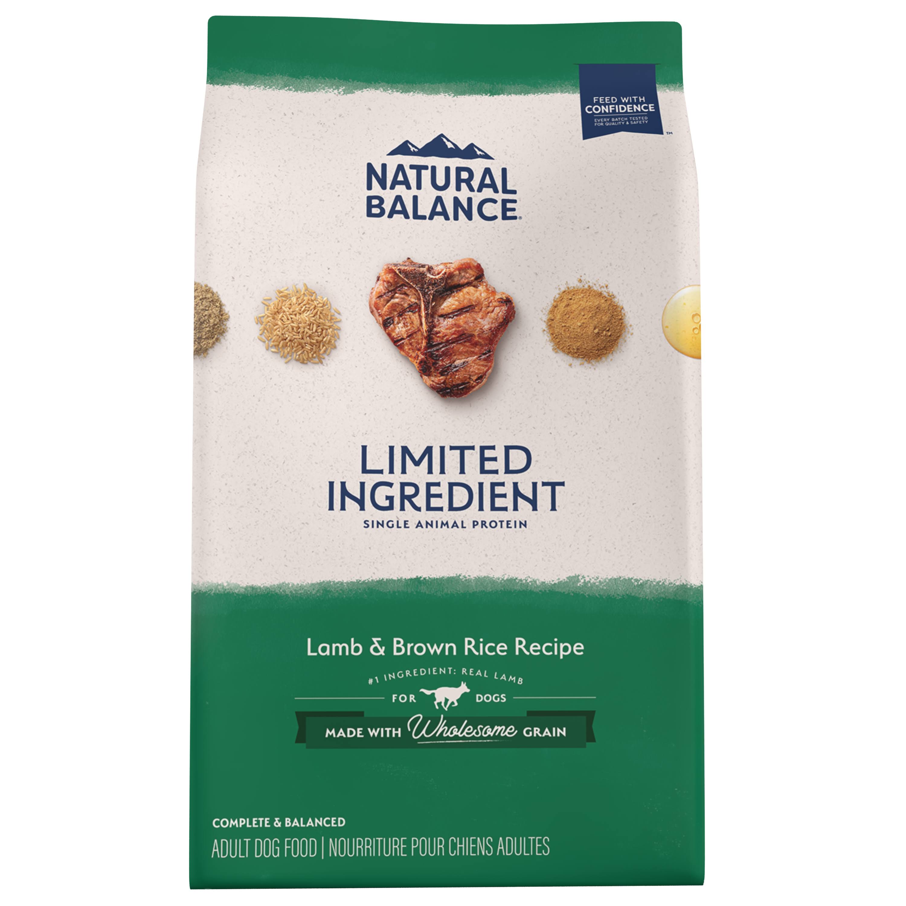 Natural Balance Limited Ingredient Lamb & Brown Rice Recipe Dry Dog Food 24 lb