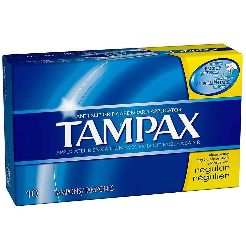 Tampax Tampons - with Flushable Applicator, Regular Absorbancy, 10 Count