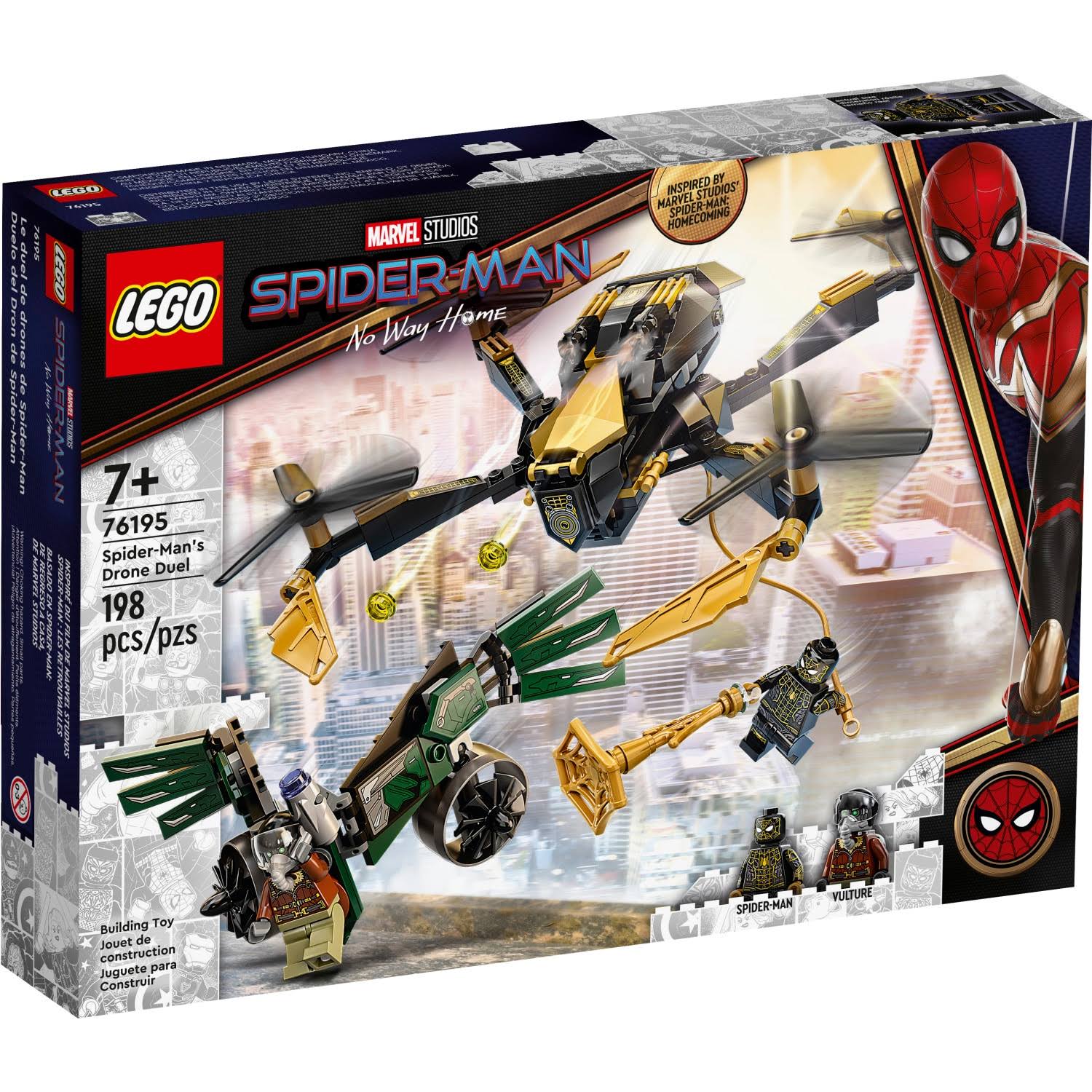 LEGO Marvel Spider-Mans Drone Duel 76195 Building Kit (198 Pieces)