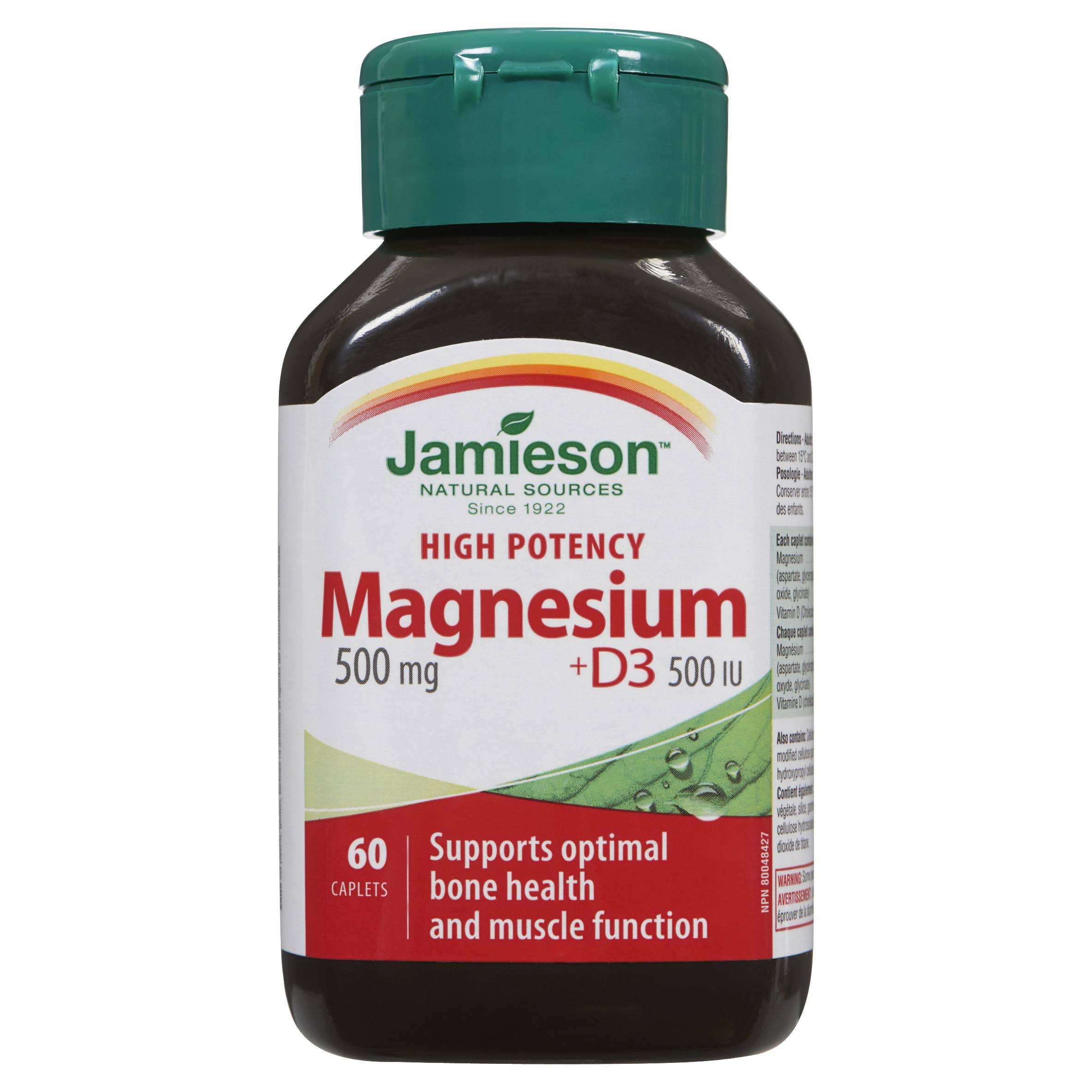 Jamieson Magnesium 500 mg + D3 High Potency