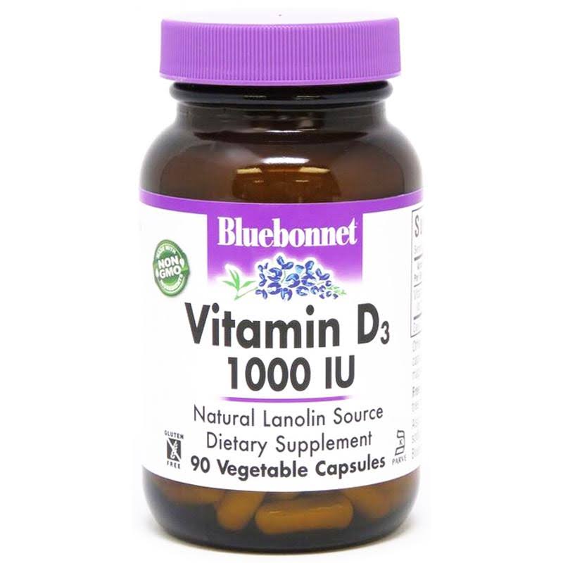 Bluebonnet Vitamin D3 1000 Iu - 90 Vegetarian Capsules