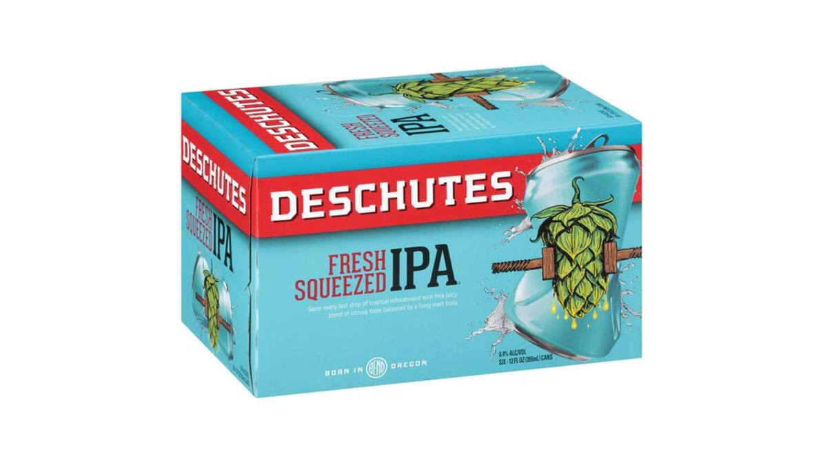 Deschutes Beer, IPA, Fresh Squeezed - 6 pack, 12 fl oz cans