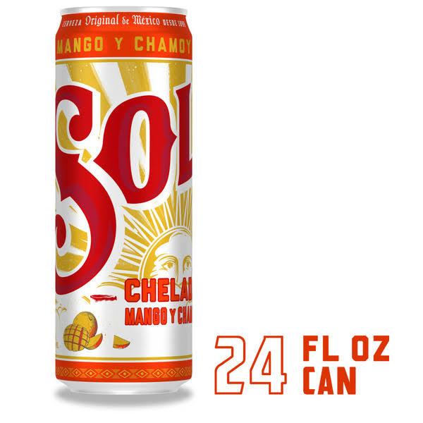Sol Beer, Chelada Mango Y Chamoy - 24 fl oz
