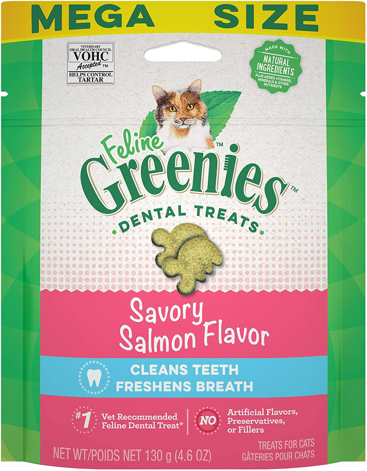FELINE GREENIES Natural Dental Care Cat Treats 4.6-5.5 oz