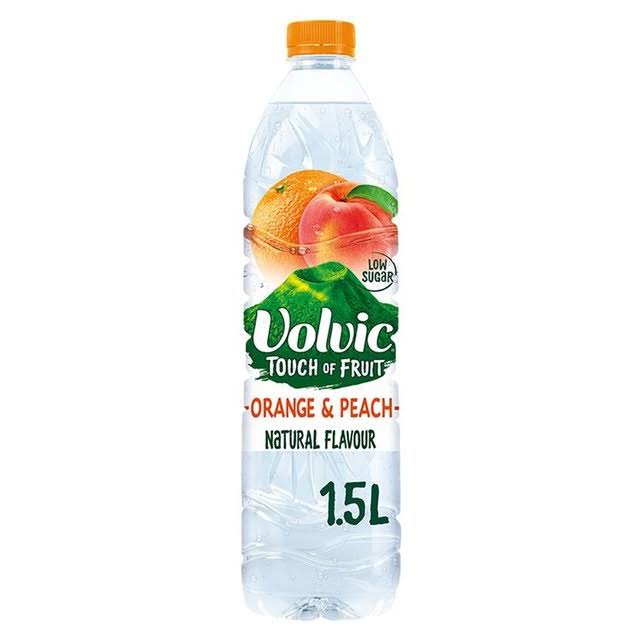 Volvic Touch of Fruit Orange & Peach Natural Flavoured Water - 1.5L