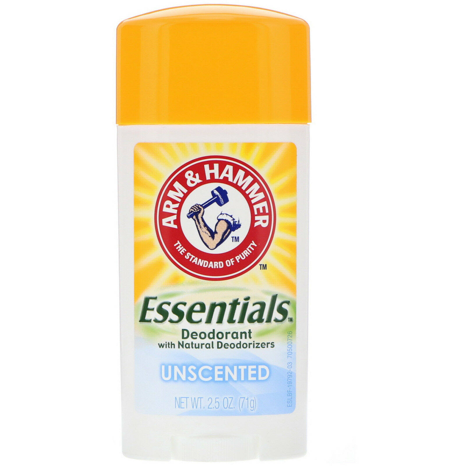 Arm and Hammer Essentials Solid Deodorant - Unscented, 2.5oz