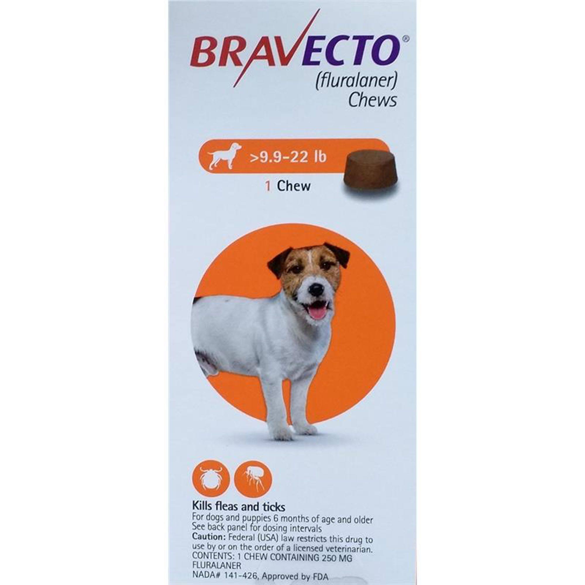 Bravecto Soft Chew for Dogs- 9.9-22lbs