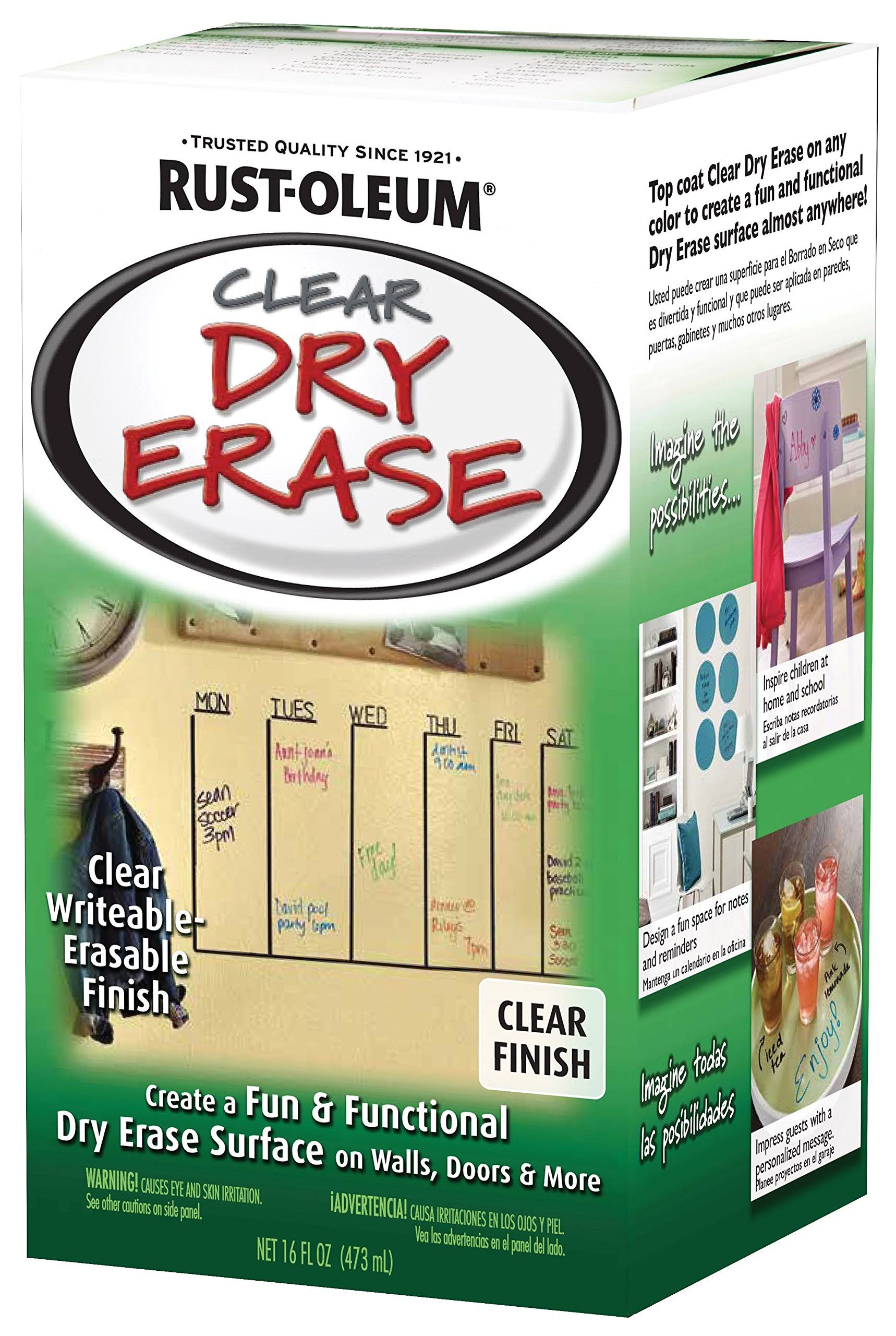 Rust-Oleum Gloss Dry Erase Paint - Clear, 16oz