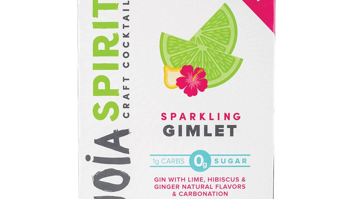 Joia Spirit Craft Cocktail Sparkling Gimlet - 4 pack, 12 fl oz cans