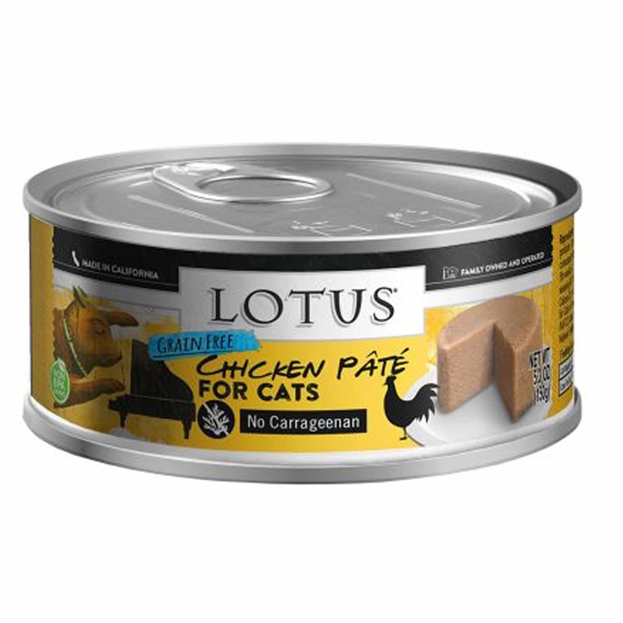 Lotus Chicken & Vegetable Pate Grain-Free Canned Cat Food, 5.5-oz