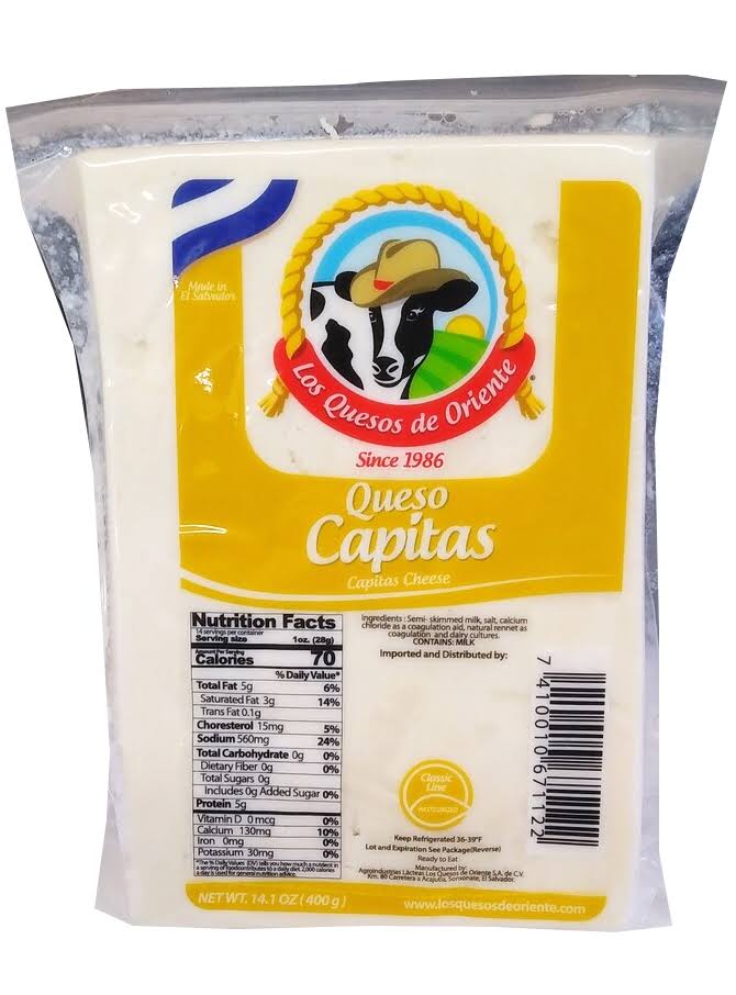 • Dairy, Eggs & Cheese Los Quesos de Oriente Queso capitas 14.1 oz